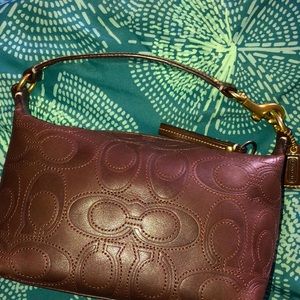 Coach small embossed bag